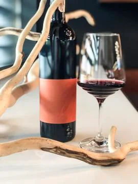 A bottle of red wine  Stock-Fotos