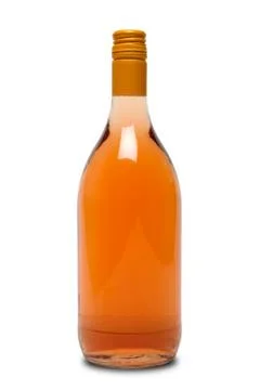 Bottle of rose wine with clipping path Stock Photos