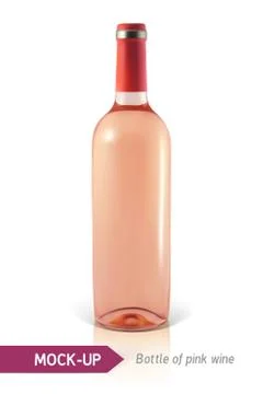 Bottle of rose wine Stock Illustration