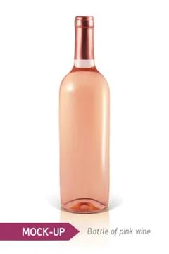 Bottle of rose wine Stock Illustration