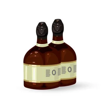 Bottle of rum Illustrazione stock