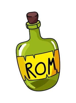 Bottle of rum vector icon Stock Illustration