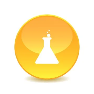 Bottle Science Experiment icon on white background , Vector. Stock Illustration