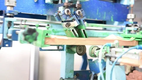 Bottle screen printing machine Stock Footage 77159765