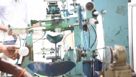 Bottle screen printing machine Stock Footage 77159931