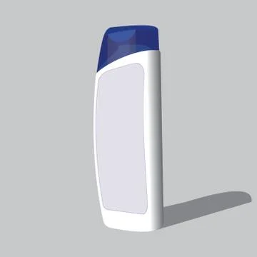 A bottle of shampoo with an empty label Stock Illustration