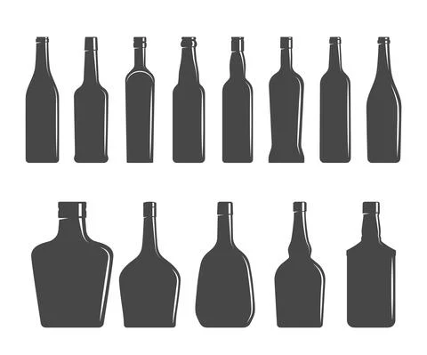 Bottle Shapes Vector Illustration Stock Illustration