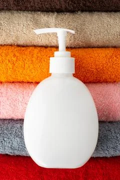 Bottle with soap Stock Photos