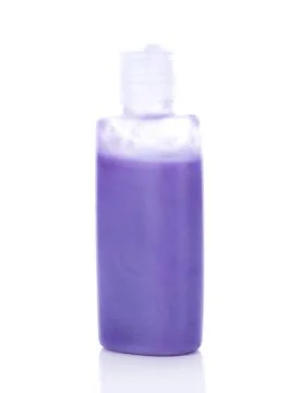 Bottle of soap on white background Stock Photos