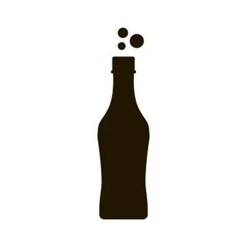 Bottle of soda icon on white background. Eps 10 flat style. Stock Illustration