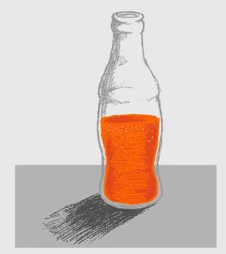 A bottle of softdrink doodle vector Stock Illustration