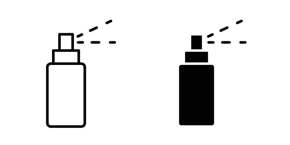 Bottle spray icon bundle for website design projects Stock Illustration