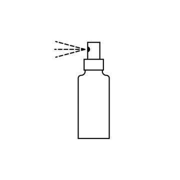 Bottle spray icon. Vector line illustration on white background. Stock Illustration
