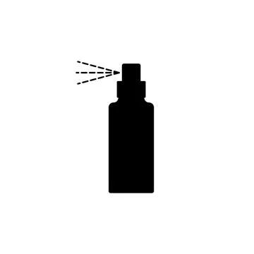 Bottle spray icon. Vector silhouette Stock Illustration