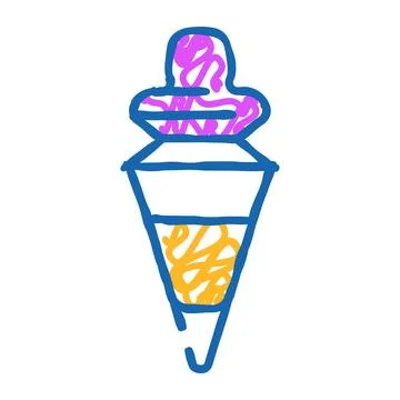 Bottle stopper bartender icon doodle illustration Illustrazione stock