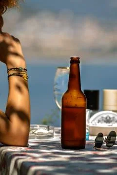 Bottle on the table Stock Photos