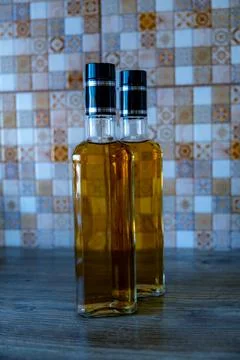Bottle table tiles Stock Photos