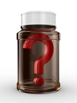 Bottle for tablets on white background. Isolated 3D image Stock Illustration