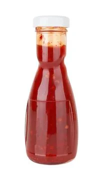 Bottle of tomato sauce Stock Photos