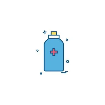 Bottle tool first aid spary icon vector design Ilustração Stock