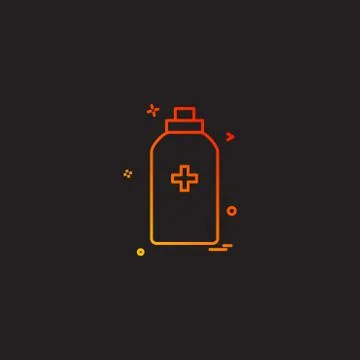 Bottle tool first aid spary icon vector design Ilustração Stock