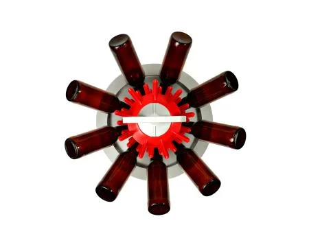 Bottle Tree with Bottles from the Top on White Background Stock Photos