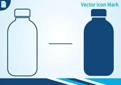 Bottle vector mark icon. container symbol. icon mark vector illustration. Stock-Illustration