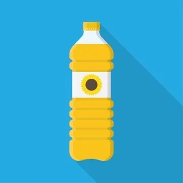 Bottle of vegetable oil Stock Illustration