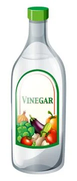 Bottle of vegetable vinegar Stock Illustration