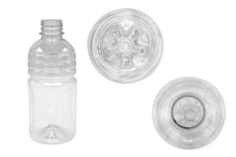 Bottle view top bottom isolated on white background Stock Photos