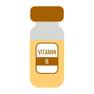 Bottle with vitamin B. Vector Stock Illustration