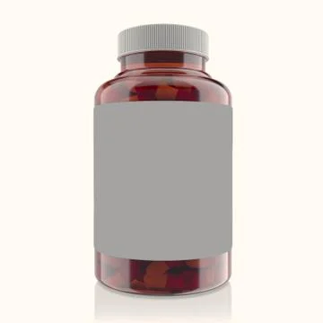 Bottle of vitamins mocap Stock Illustration