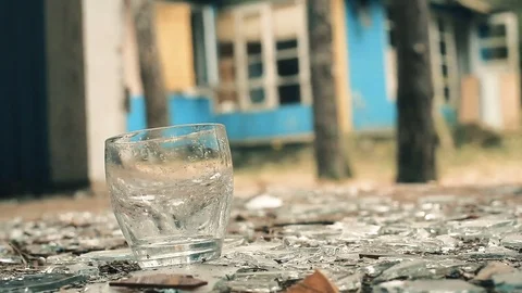 A bottle of vodka falls to the floor Video stock 81701356