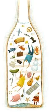 A bottle of vodka Stock Illustration