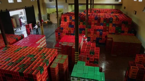 Bottle warehouse Video stock 288232583