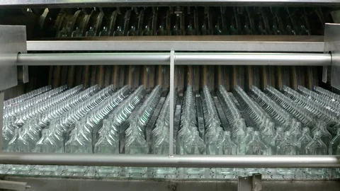 Bottle Washing Machine Video stock 124394334