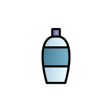 Bottle, water color gradient vector icon Stockillustratie