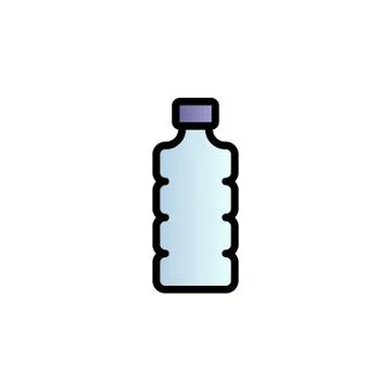 Bottle, water color gradient vector icon イラスト素材