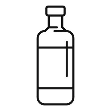 Bottle of water, container with liquid, refreshing drink icon Stock Illustration