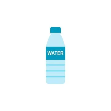 Bottle with water isolated on white background Stock Illustration