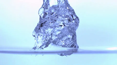 Bottle of water splashing, slow moiton Stock Footage