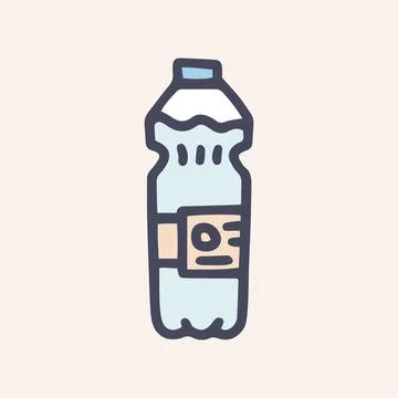 Bottle of water vector doodle simple icon design Stock Illustration
