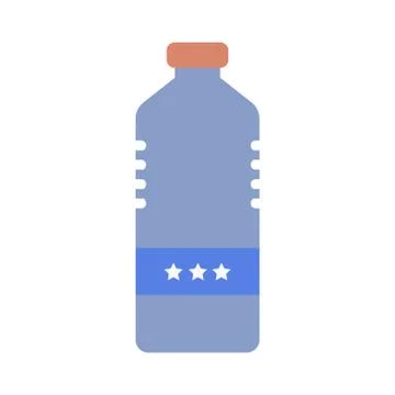 Bottle of water. Vector illustration. Stock Illustration