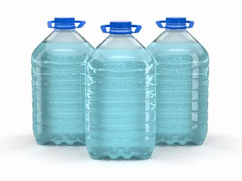 Bottle of water on white background. 3d Stock Illustration