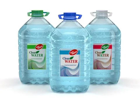 Bottle of water on white background. 3d Stock-Illustration