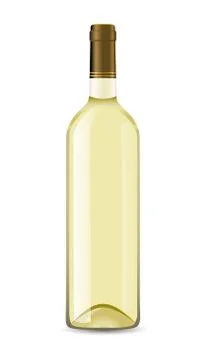 Bottle with white wine Stock Illustration