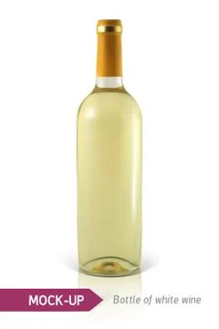 Bottle of white wine Stock Illustration