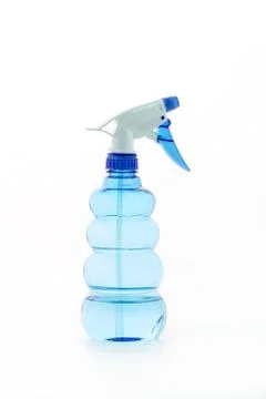 Bottle of window cleaner for windows and mirrors isolated on white background Foto stock