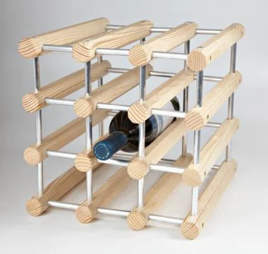 Bottle of wine in a box Stock Photos