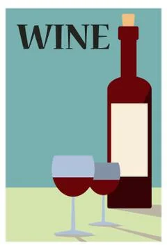 Bottle of wine Stock Illustration